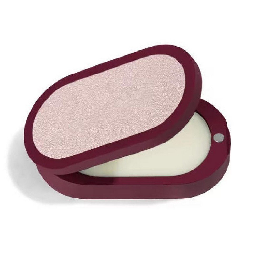 BT250646 Refillable Magnetic Leather Oval Solid Perfume Cosmetic Tin Box