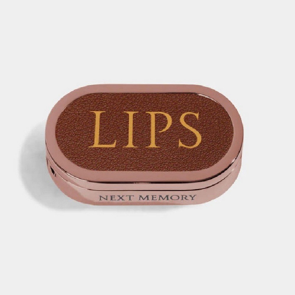 BT250624 Custom Refillable Oval Metal Compact Case with Mirror for Solid Perfume Lip Balm Cosmetic Packaging