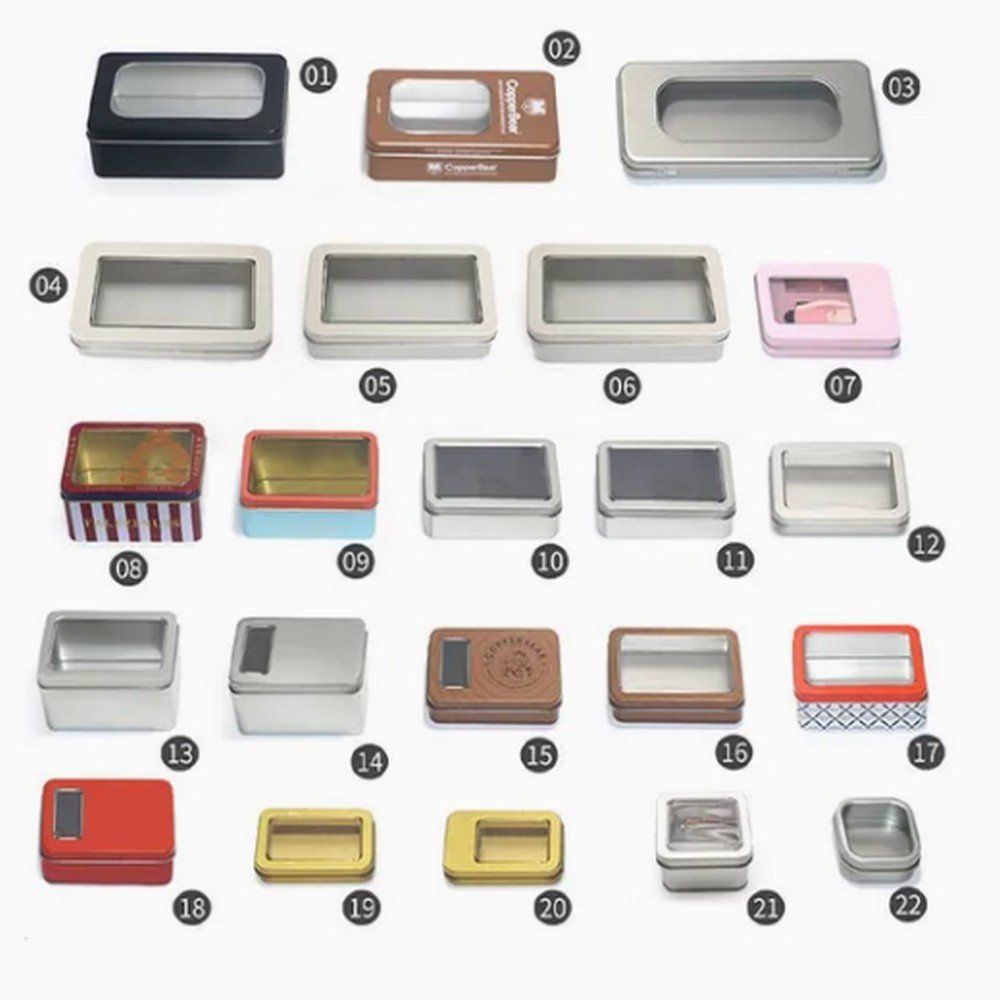 BT01127 Custom Printed Tin Can Packaging Square Metal Chocolate Tin Box Tea Box Gift Box in Stock