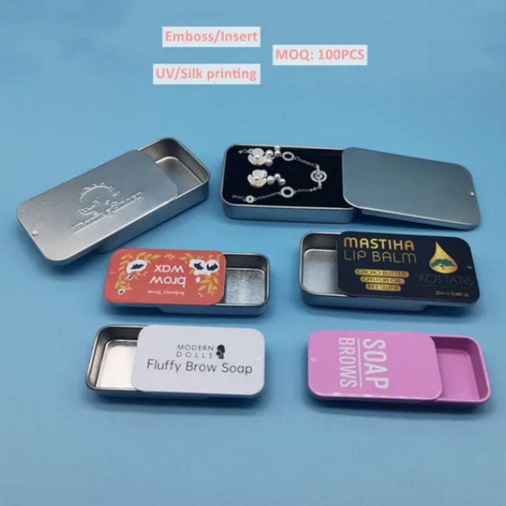 BT0172 Tin Can Child Resistant Packaging Sliding Drawer Box Containers Slide Tin Jar Stock Child-Proof Metal Tinplate Box for Children