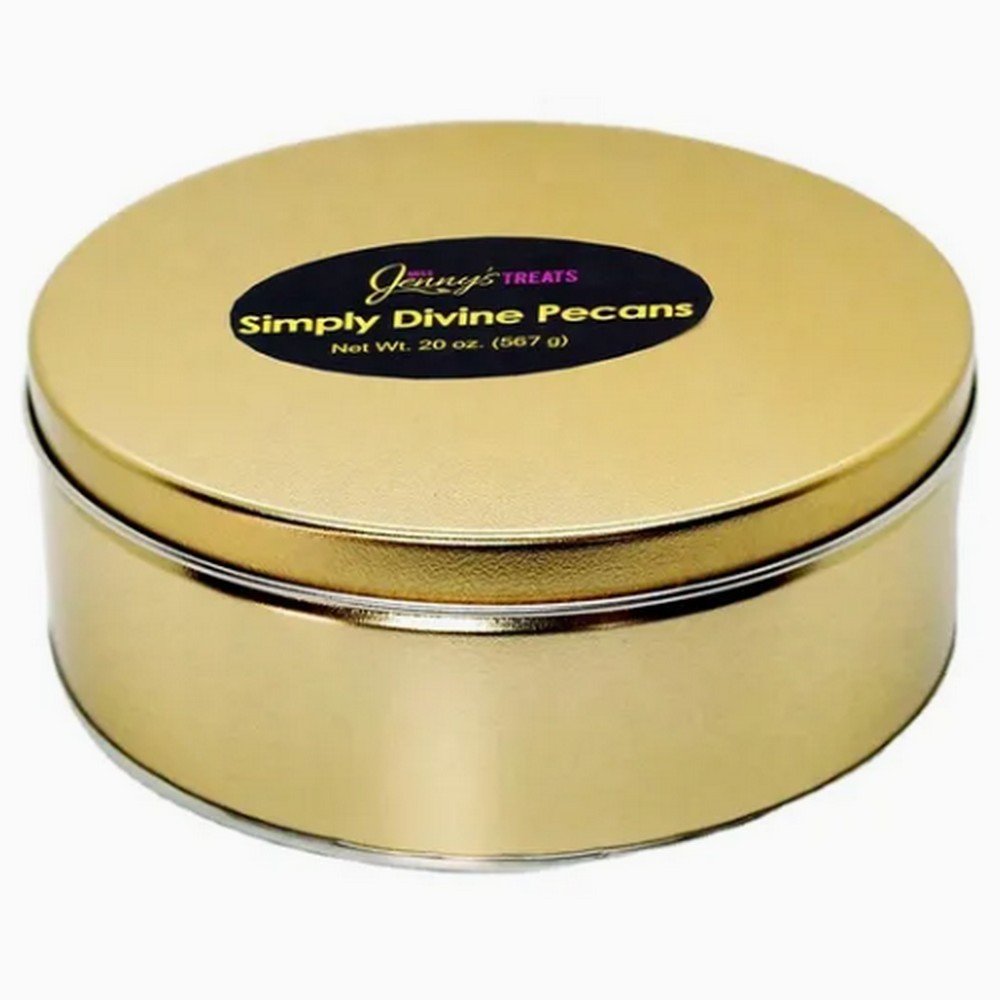 BT01724 Custom Designs Round Golden Dream Cake Tin Cans for Food Packaging