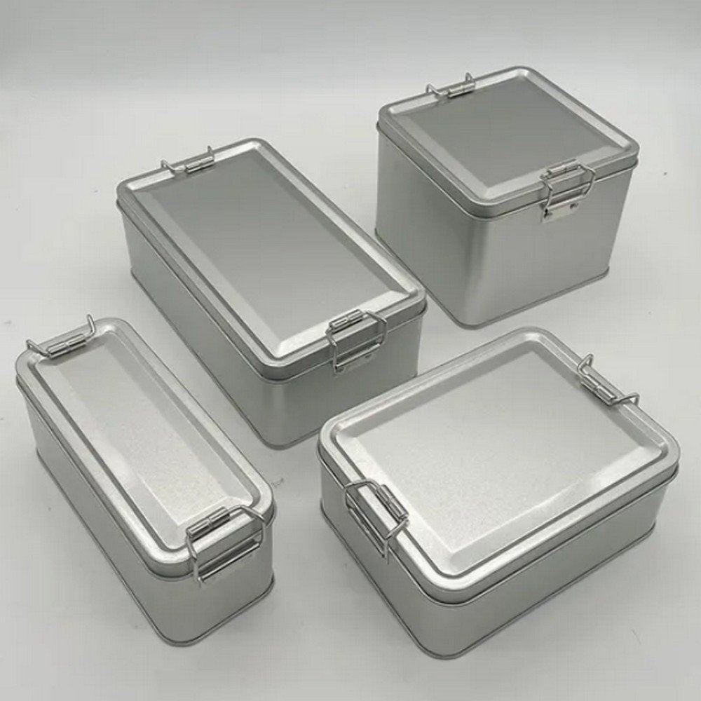 BT0174 Food Grade Tiramisu Metal Tin Box Packaging with Lock for Cakes Candy Desserts Fruits Tiramisu Tin Can Container