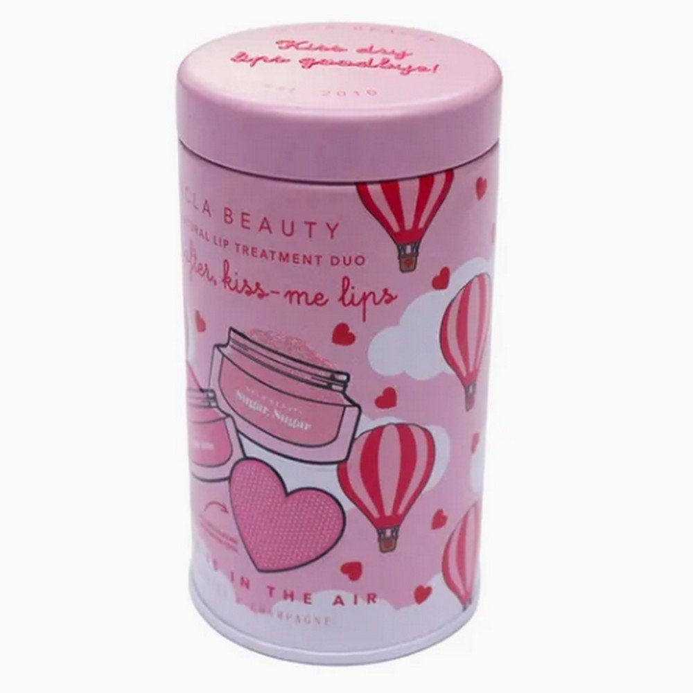 BT071215 Custom Pink Tall Tinplate Jar, 62X98mm 62X98mm Airtight Metal Container for Lip Balm Lip Scrub and Girls Gift