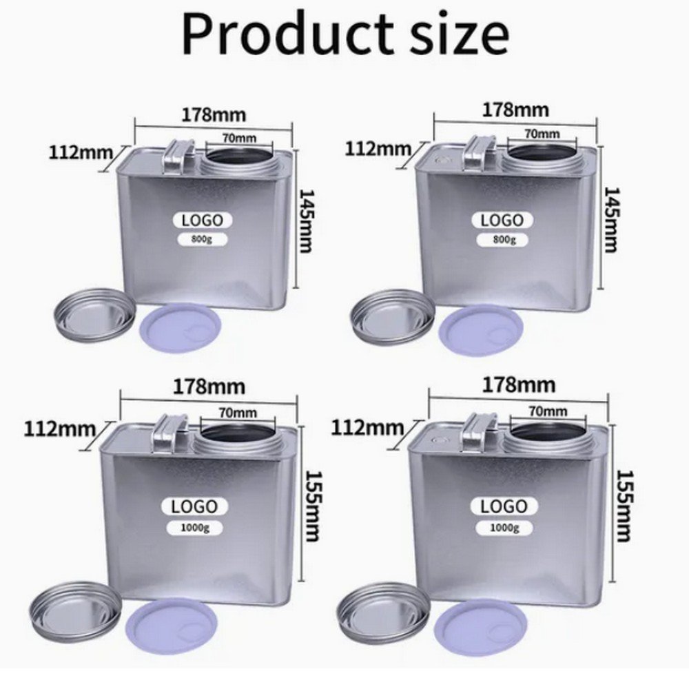 BT071325 2026 New Factory Custom Empty 1kg Coffee Tin Can Coffee Packaging Tin with Handle Canister Tin Coffee Box Big Size