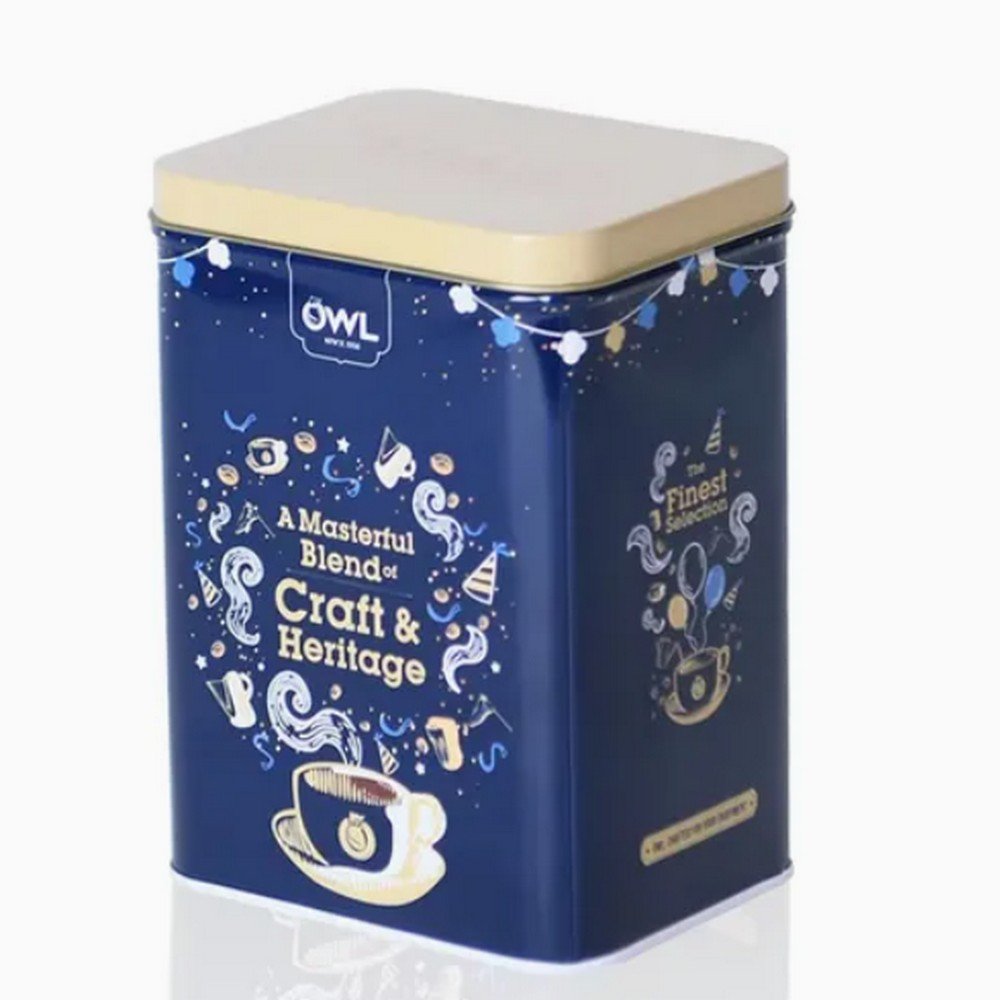 BT071522 Tin Box Green Rectangle Food Grade Metal Tinplate Screw Cap Cans for Powder Spice Tea Cookie Candy Chocolate Storage Tin Box
