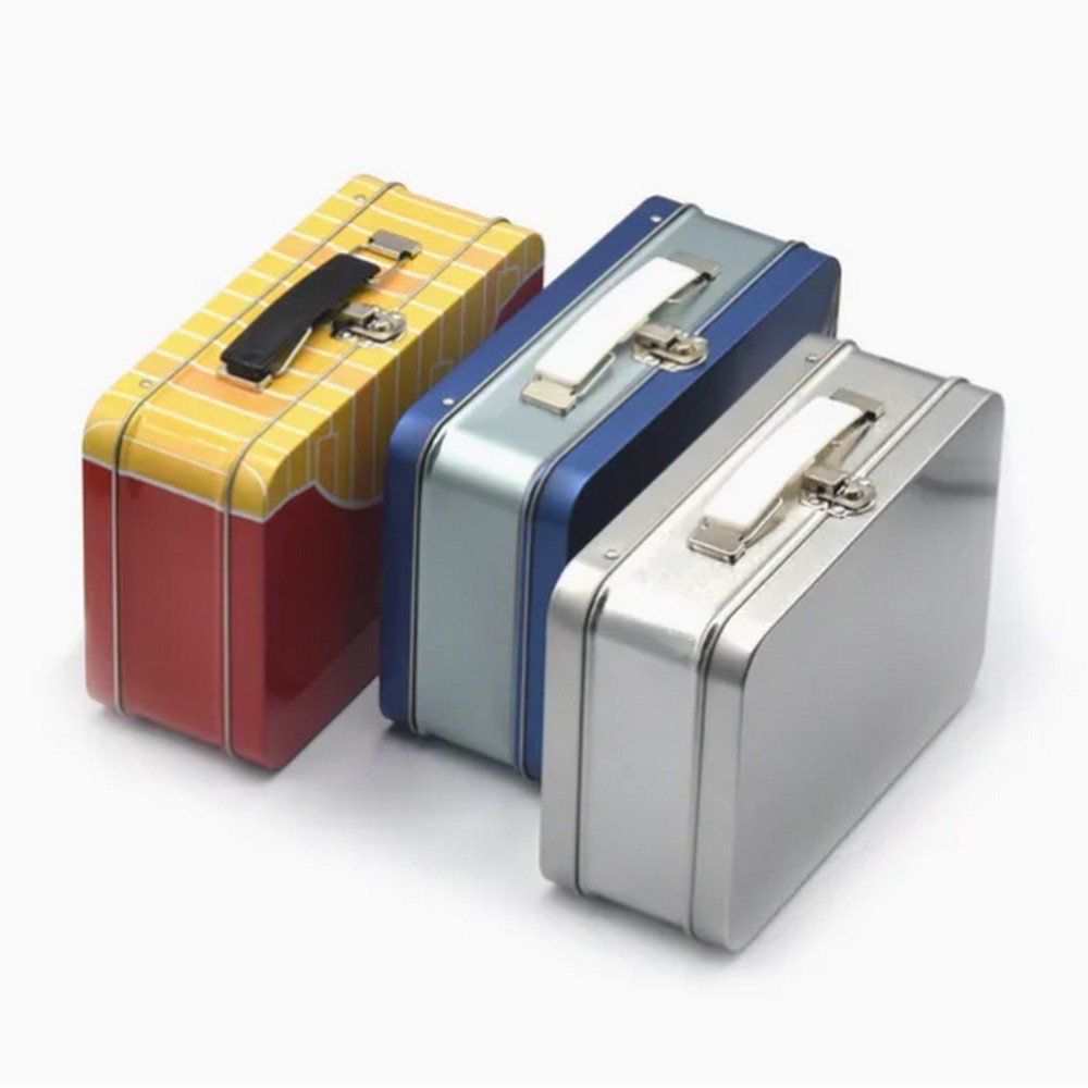 BT086 Custom Printed 5 Pack Cr Closure Metal Tin Box Child Resistant Tin Box Packaging with Metal Button in Stock