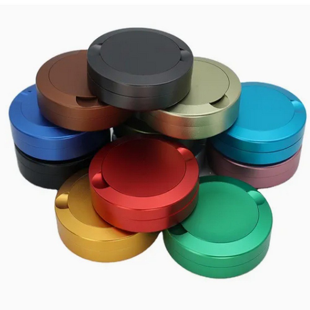 BT11057 Custom CNC Aluminum Jar, 2026 High Quality Anodized Metal Container for Snus Tobacco and Nicotine Packaging