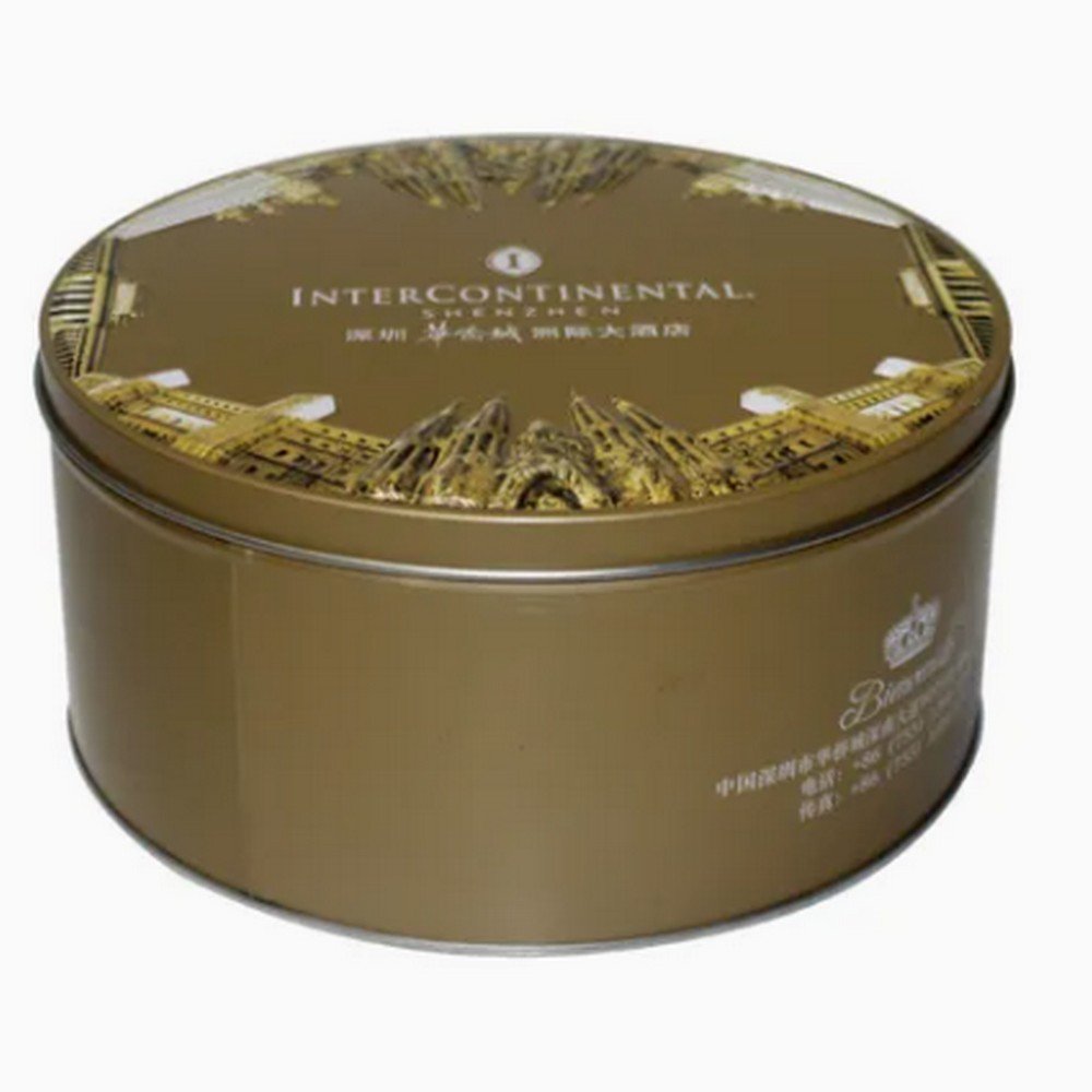 BT15057 Customizable Food Grade Round Biscuit and Candy Tin Box