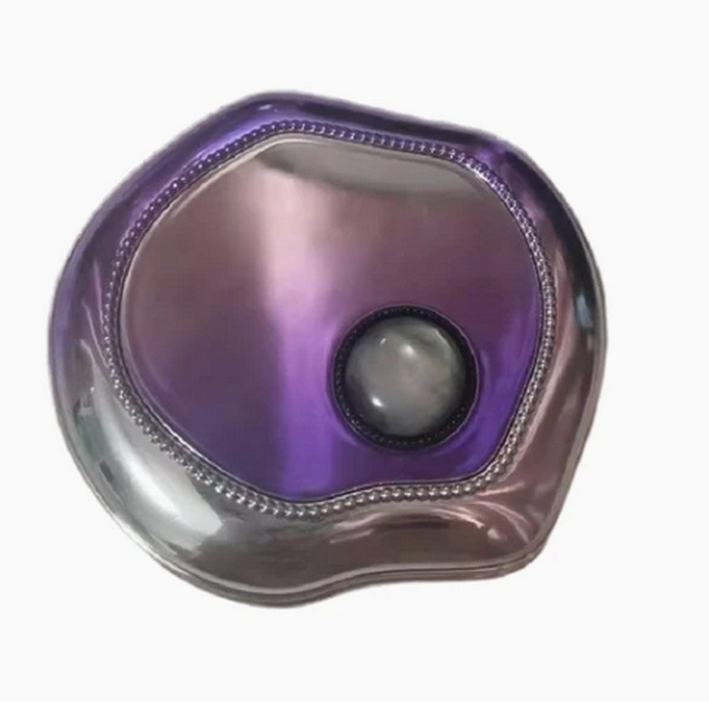 BT250636 Custom Irregular Purple Metallic Blush Compact Cosmetic Tin Box for Makeup Packaging