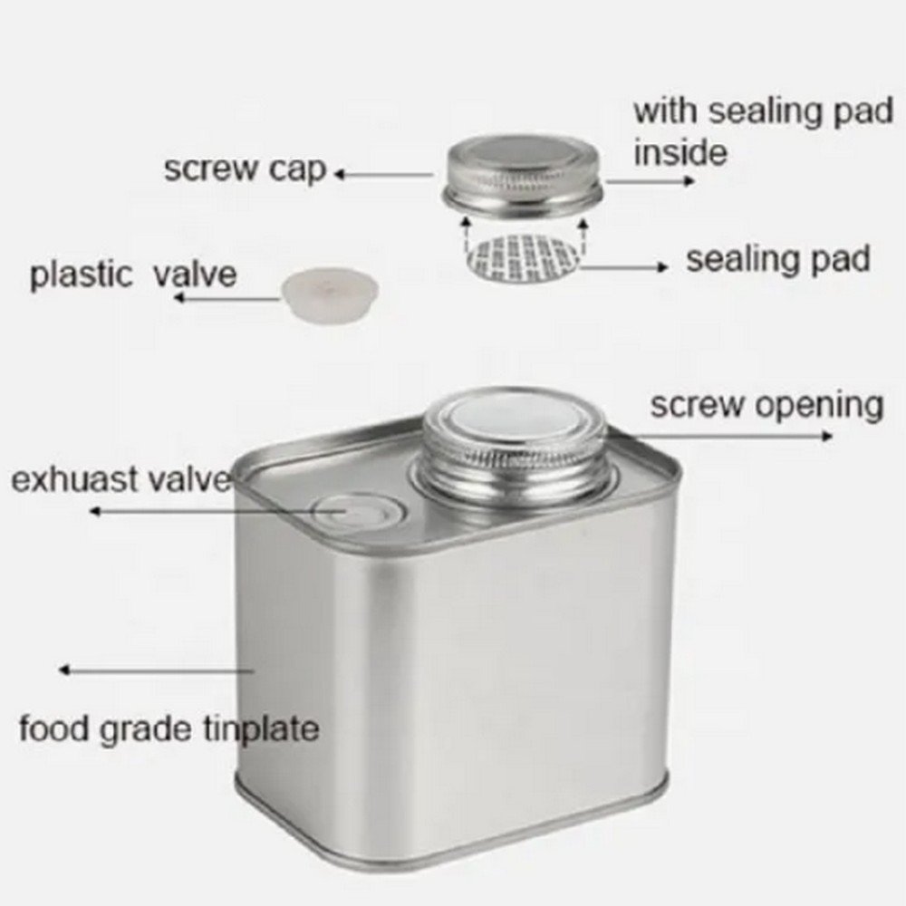 BTC203221 Customize Food Grade 250g Degassing Valve Coffee Tin Can Packaging Metal Can Vintage Coffee Can Matcha Tin in Stock