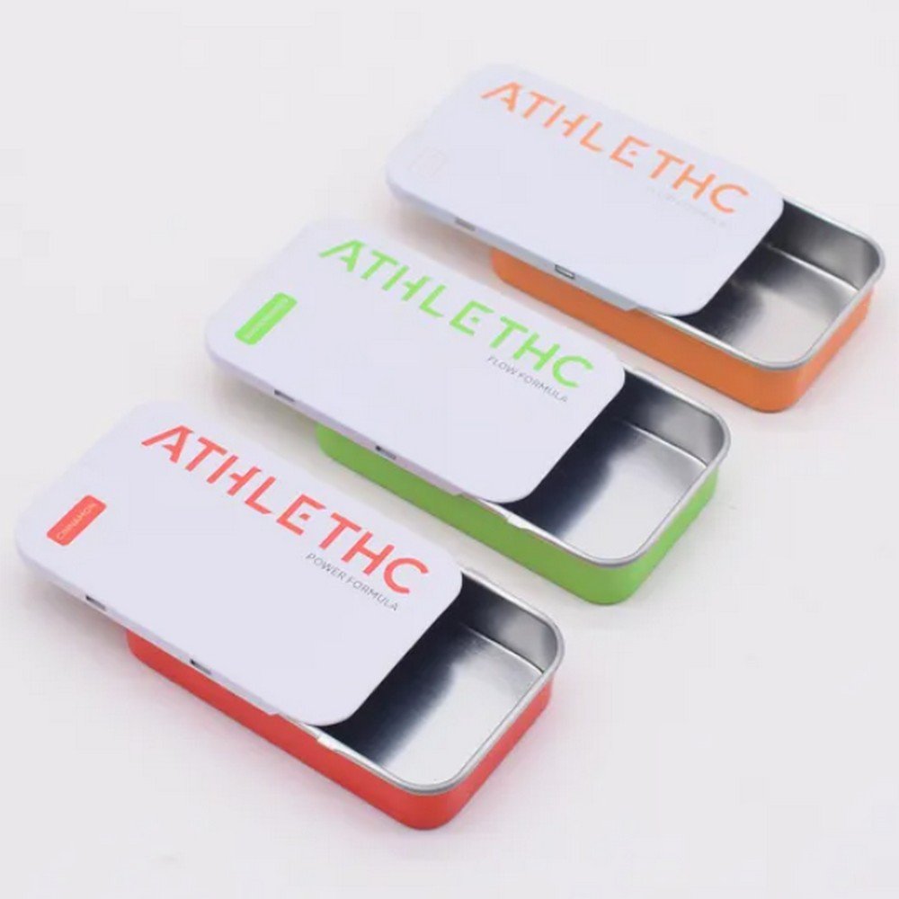 BTP105722 Rectangle Aluminium Slide Lid Sliding Tin Box for Mint Candy & Medicine