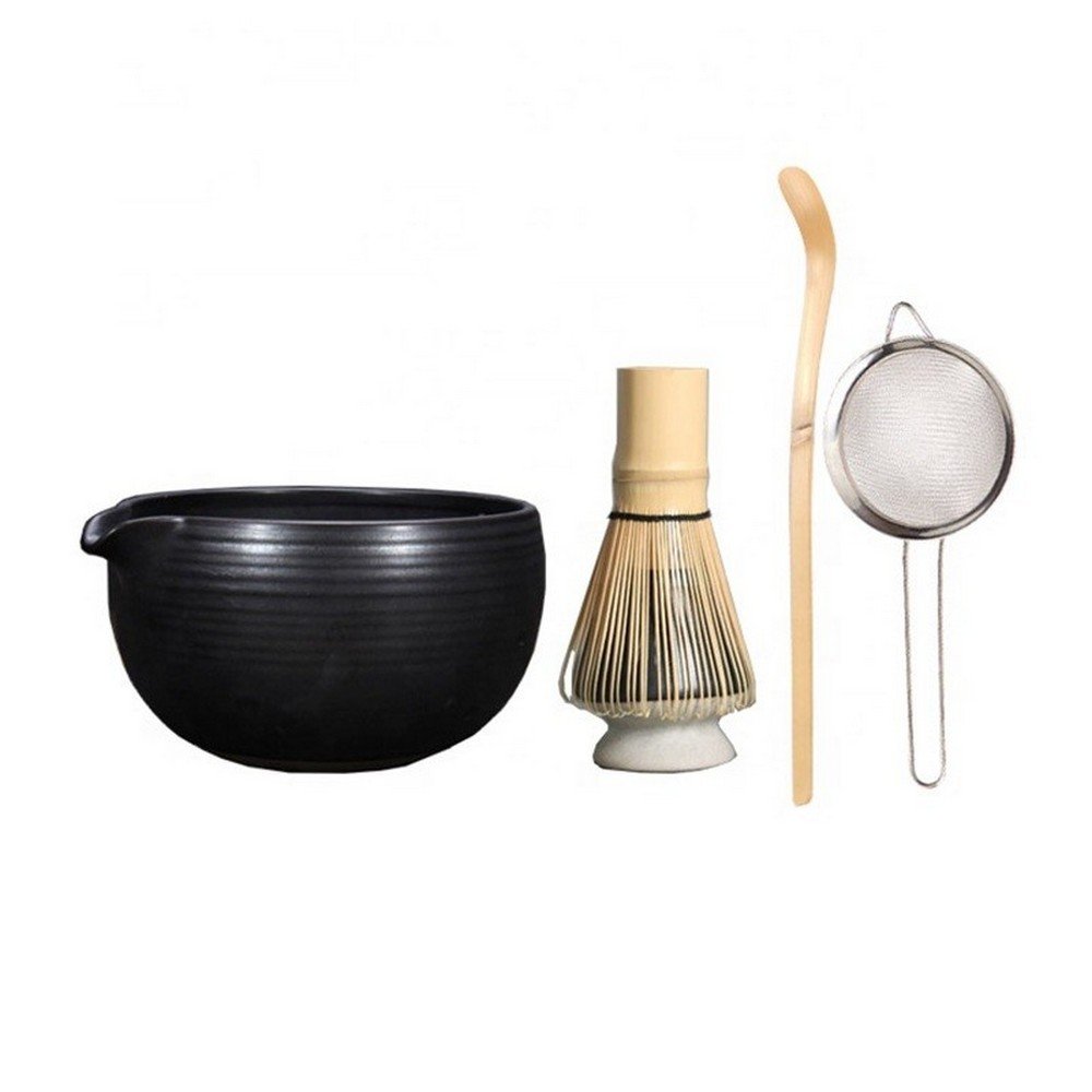 BT050231 Custom Logo Package Ceremonial Grade Bamboo Whisk Ceramic Chawan Matcha Kit Tools Tin Box