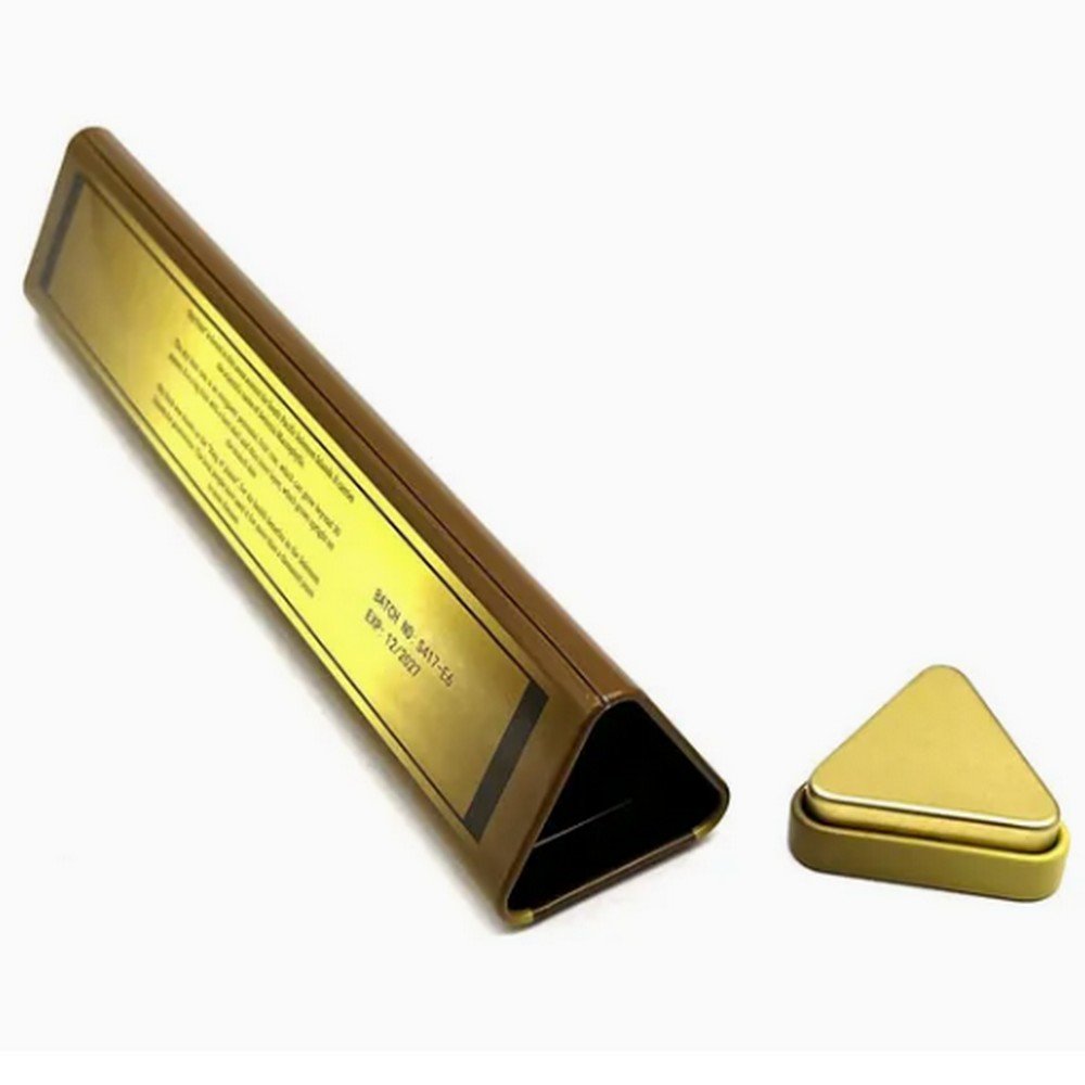 BT08224 Wholesale Decorative Luxury Rectangle Chocolate Packing Boxes Food Grade Metal Tin Box/Triangular/Triangle Shape Tin Box/Can/Triangular Iron Box