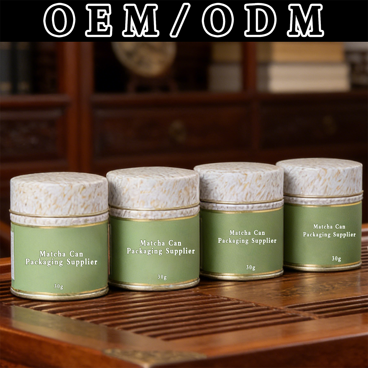 BT30013 Wholesale Printing Design Food Grade Airtight 250g 300g Coffee Bean Matcha Supplement Powder Cylinder Screw Cap Metal Tin Can