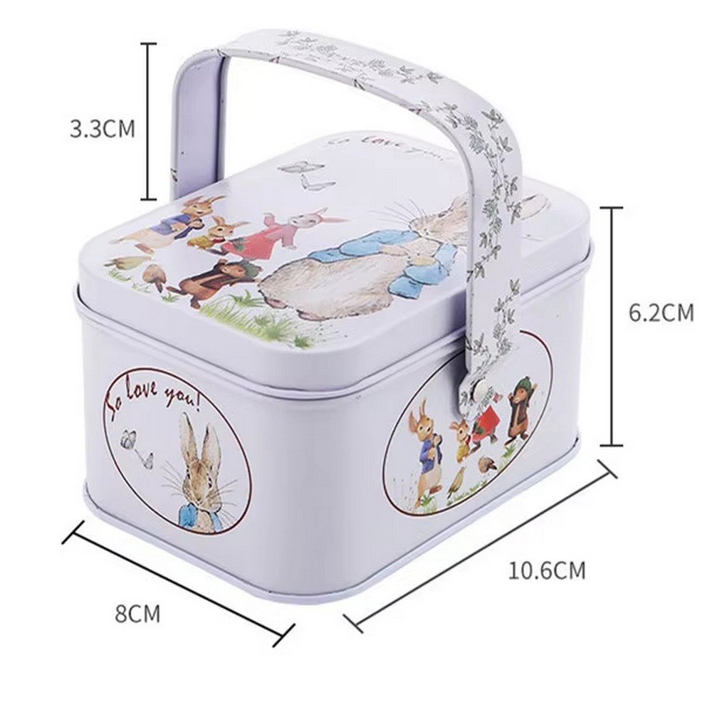BT252115 Custom Square Christmas Biscuit Tin Box 10.6X8X6.2cm Candy Cookie Metal Can Factory Direct