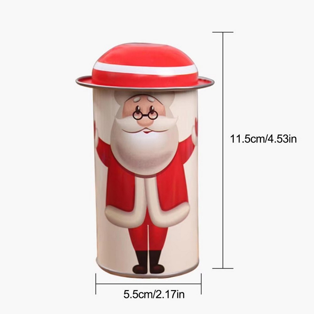 BT252126 in Stock Low MOQ Custom Printed Christmas Tin Box for Children Gift Candy Storage